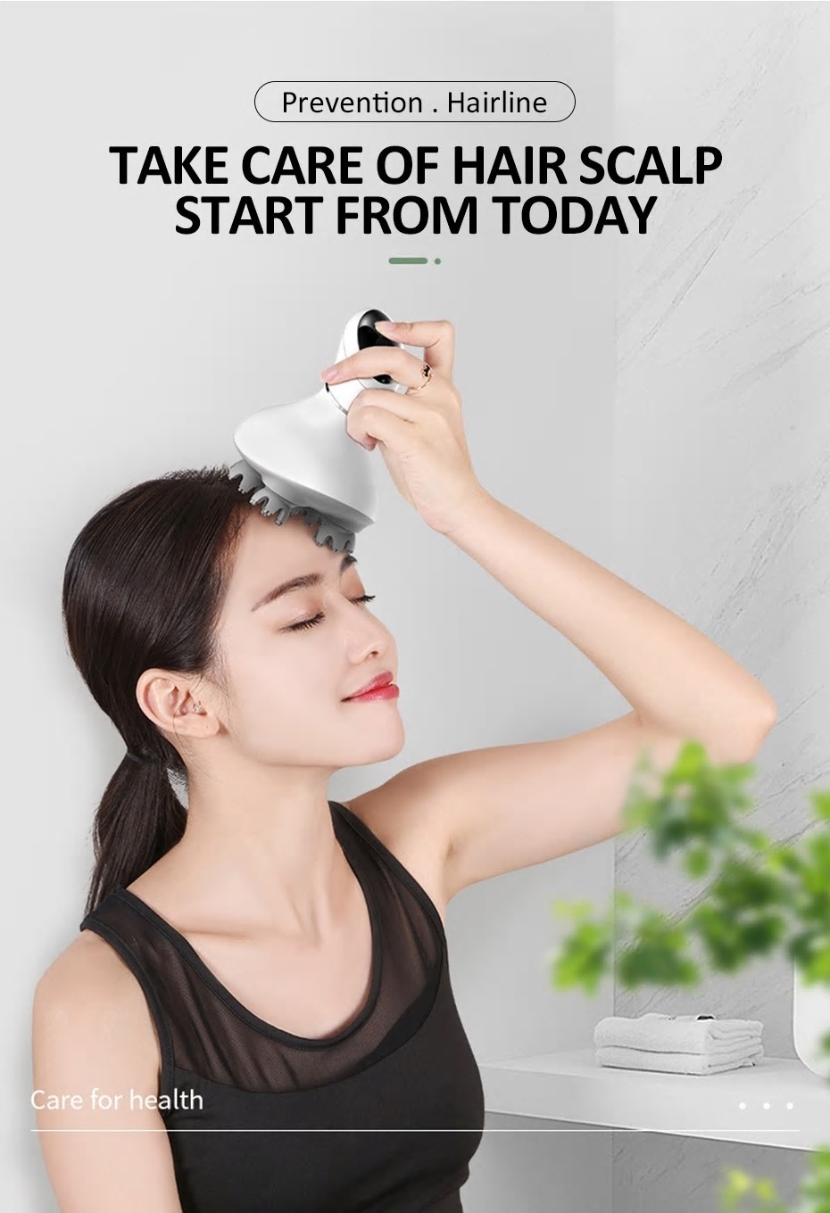 3D防水電動ヘッドマッサージャーワイヤレス