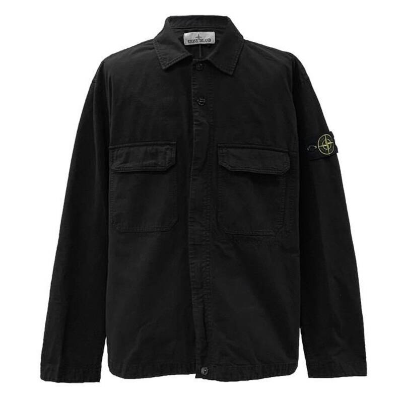 [Luxdat] 韓国国内 25FW ストーンアイランド K2S15 1200009 ワッペンパッチ コットンリップストップ オーバーシャツジャケット