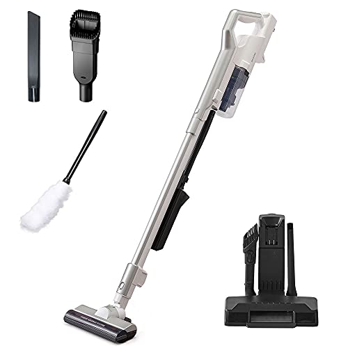 アイリスオーヤマ コードレス 充電式サイクロンスティッククリーナー モップスタンド付き SCD-120P-W ホワイト