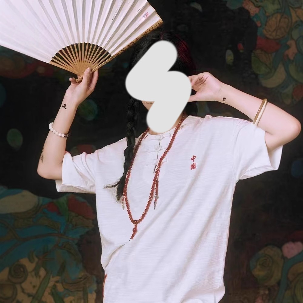 中国風竹綿プレートボタン刺繍ルーズ半袖tシャツ新しい中国風万能トップス女性春夏ファッション