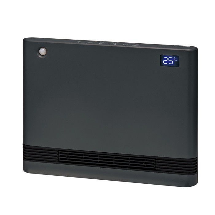 背面が分解できるセラミックヒーター ワイド YA-PS1246SGM-H グレー 電気ファンヒーター
