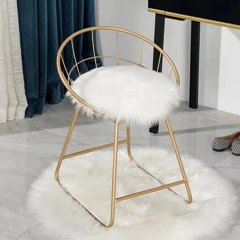 北は簡潔な化粧台の腰掛けの少女の心の寝室の背もたれの王女のリボンの甲の化粧椅子を現します694