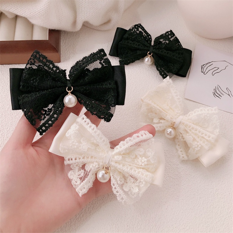 【1点ご購入 で10点プレゼントいたします】甘いレースのシュシュ気質リボンの花束ね髪ひも高弾力丸子頭飾り