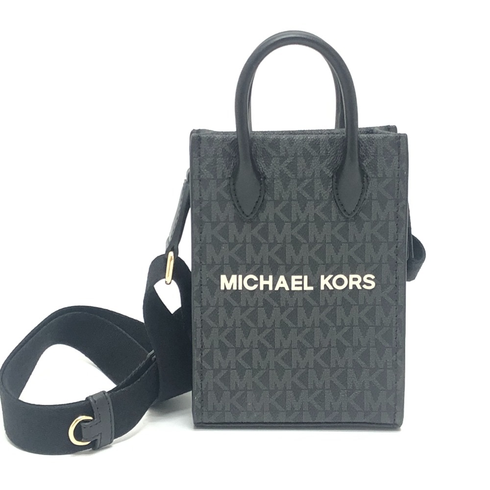 Michael Kors マイケルコース ショルダーバッグ ロゴ カバン 2WAY ミニバッグ 斜め掛け フォン レザー/PVC ブラック