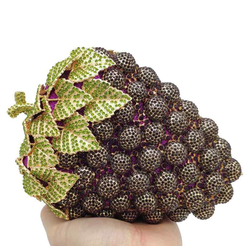 レディース 鞄 カバン バック ファッション オシャレ アイテム 小物 パープル メタル バッグ ディナーバッグ ラインストーン クラッチバッグ 8,431円