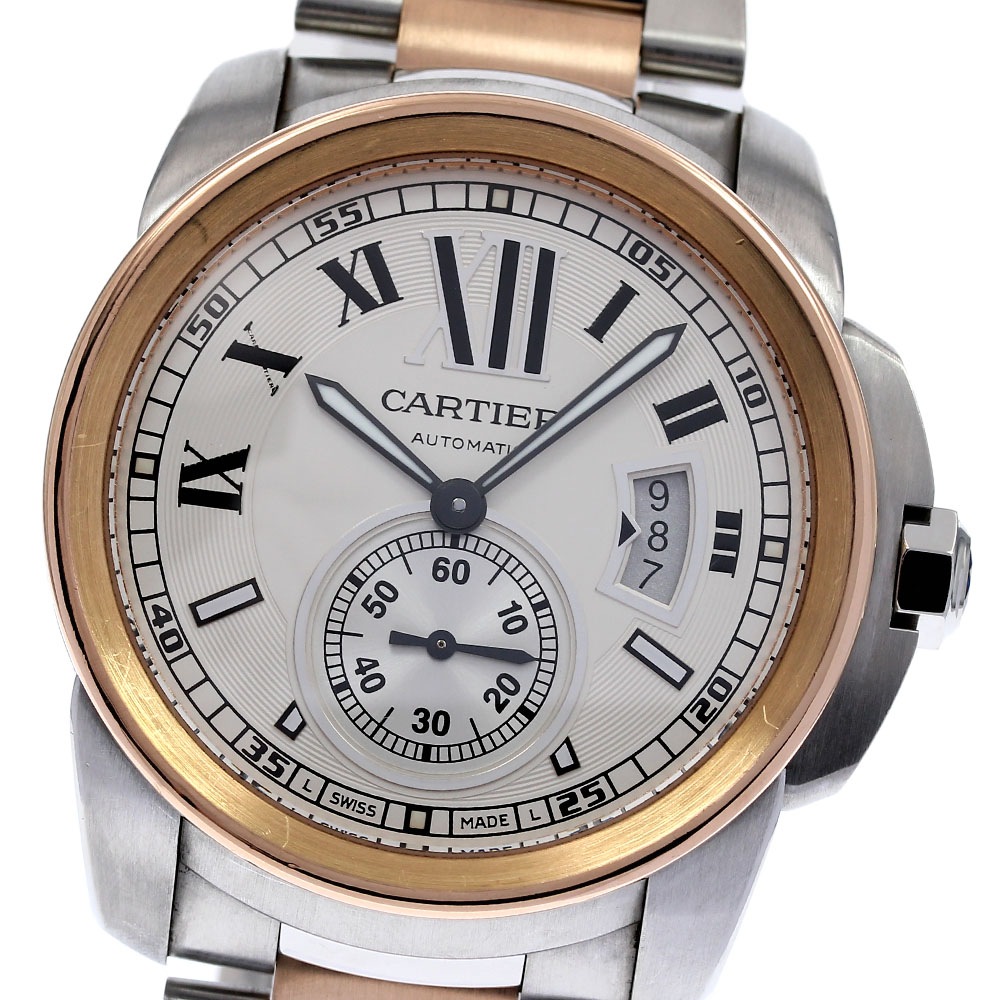 カルティエ CARTIER W7100036 カリブル ドゥ カルティエ PGコンビ 自動巻き メンズ _827745【中古】 335,475円