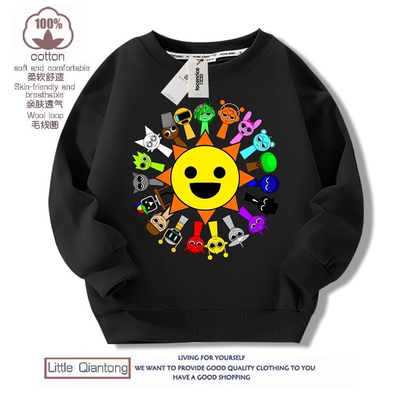 スプランキ音楽リズムボックス服の女の子wei春と冬の新しい子供服女の子のトップトレンド