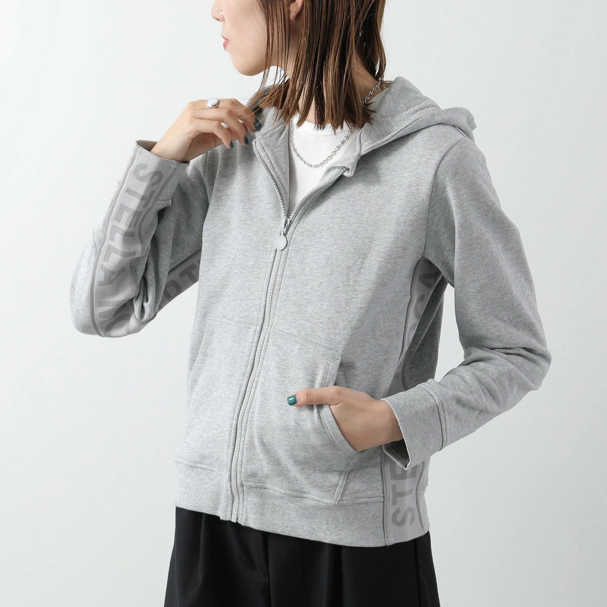 STELLA McCARTNEY KIDS ステラマッカートニー キッズ パーカー TV4P60 Z0453 レディース ガールズ 裏起毛 ジップアップ ロゴ 807