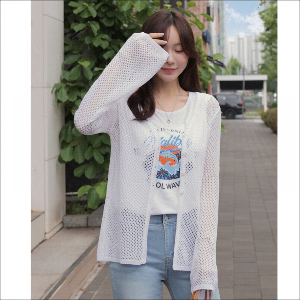 クリック＆ファニー スカシガーディガン ヒューケン