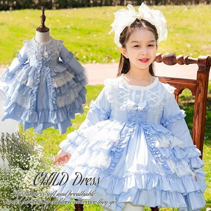 新品限時!優!惠!A351ロリータワンピース 女子 子供服 プリンセスドレス キッズドレス ベビーロリータドレス 可愛い 赤ちゃん お宮参り 結婚式 ピアノ発表会 誕 七五三 Lolita ロリータ