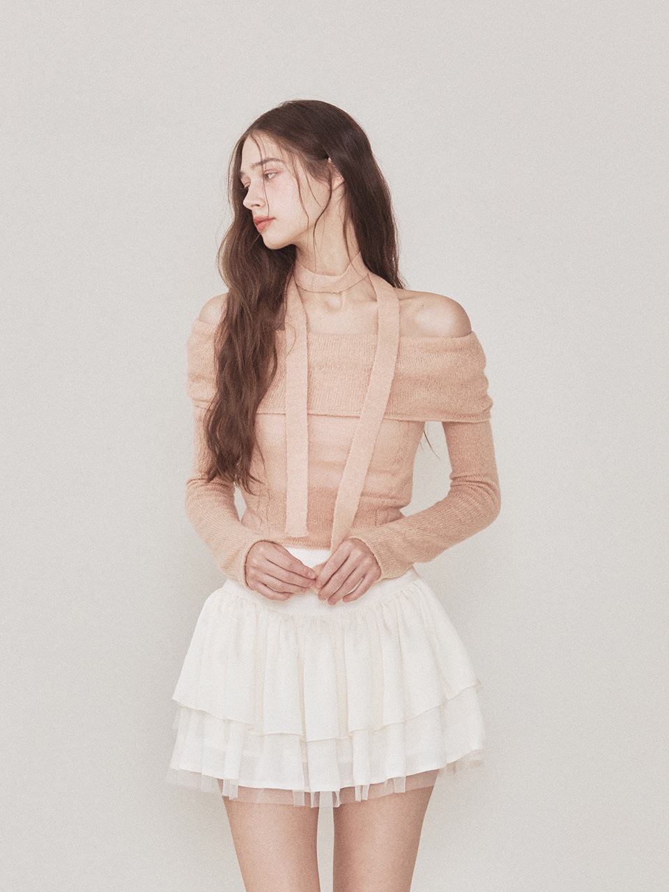 【NOT YOUR ROSE】 PETAL KNIT : PINK