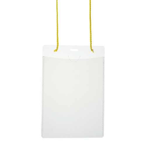 （まとめ買い）名札 吊り下げタイプ イベント用/展示会用 はがきサイズ 50枚入 イエロー CT-E2-50 [x3]