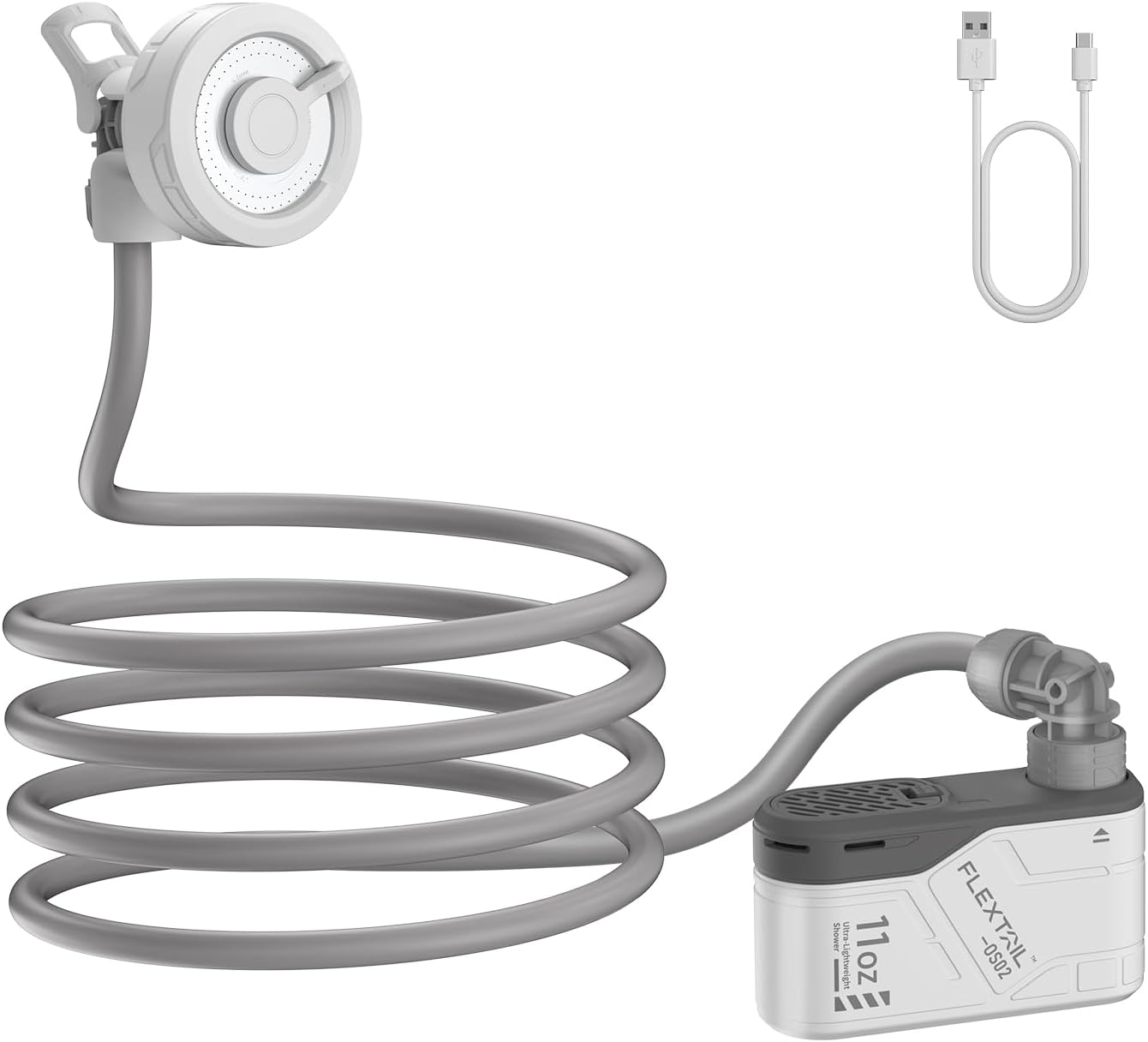 FLEXTAILGEAR MAX SHOWER ポータブルシャワー 電動アウトドアシャワー USBーＣ充電式 水流量両段モード 高水圧 キャンプシャワー 釣り 海水浴 サーフィン 旅行 水遣り 洗車