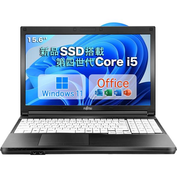 中古パソコン 富士通 A574　第４世代Corei5 メモリ16GB　SSD512GB マルチ Windows11　Microsoftoffice2021 内蔵テンキー 15型 17,612円
