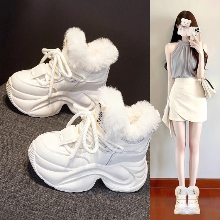 内増高雪地靴大綿靴女性の冬の新型百合加絨保暖高手綿靴 8,613円