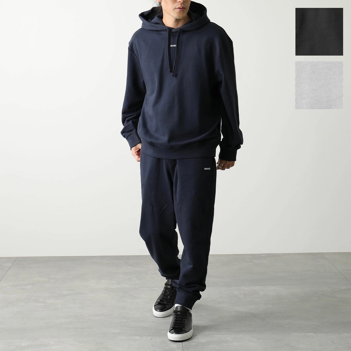 HUGO BOSS HUGO ヒューゴボス ヒューゴ 上下セットアップ 50492581 メンズ パーカー+スウェットパンツ トラックスーツ ロゴ コットン カラー3色