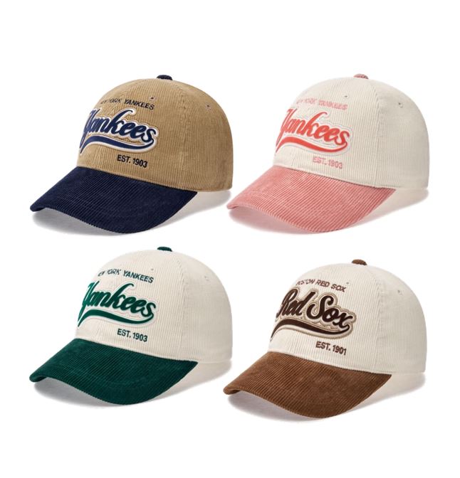 Varsity Corduroy Lettering Ball Cap