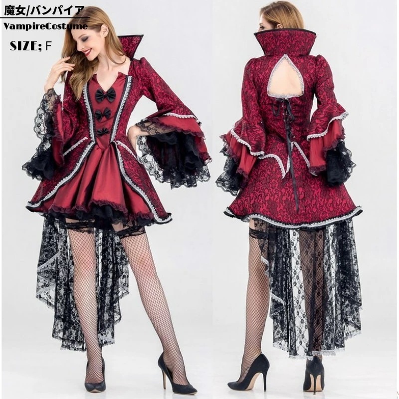 【コスパ最高】ハロウィンコスプレ 衣装 魔女 悪魔 コスチューム 大人用 仮装 ヴァンパイア 吸血鬼 ウィッチ 女性 巫女 レディース 文化祭 魔法使い デビル 女性用 コスプレ 大人 ハロウィン衣装