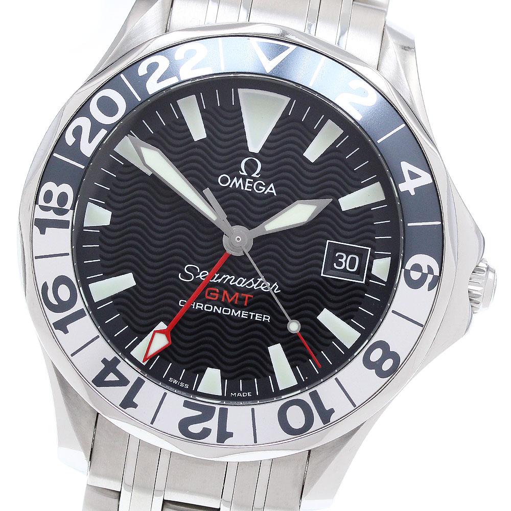 オメガ OMEGA 2534.50 シーマスター300 50周年記念モデル GMT 自動巻き メンズ _905898【中古】