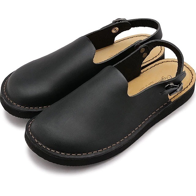 オーガニックハンドルーム Organic Handloom レディース クロックサンダル マイセン [OH007009] W MEISSEN 日本製 自然素材 オイルレザー ブラック