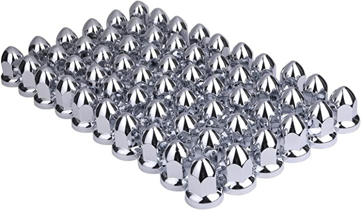 トンガリナットキャップ 33mm ISO H60 アメリカン ユーロ カスタム トラック ダンプ デコトラ 汎用品( 60個セット)