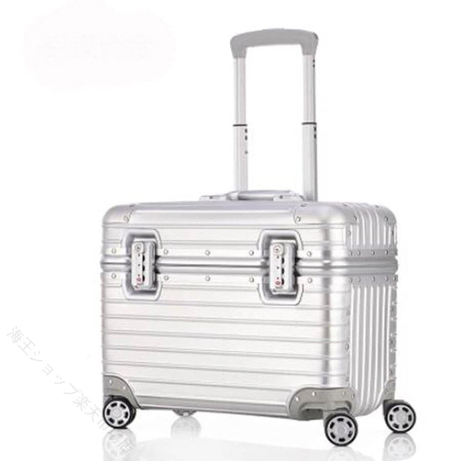 強くお勧めします軽量アルミ製キャリーバッグ TSAロック 機内持ち可 18インチ おしゃれ旅行 ビジネストランク アルミ合金キャリーケース 小型スーツケース セキュリティロック エアライン対応 6色