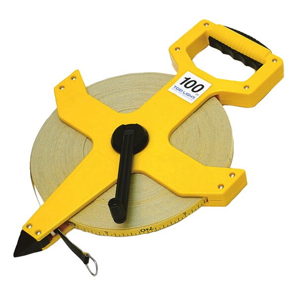 学校体育器具 巻尺KL-100M イエロー G1183