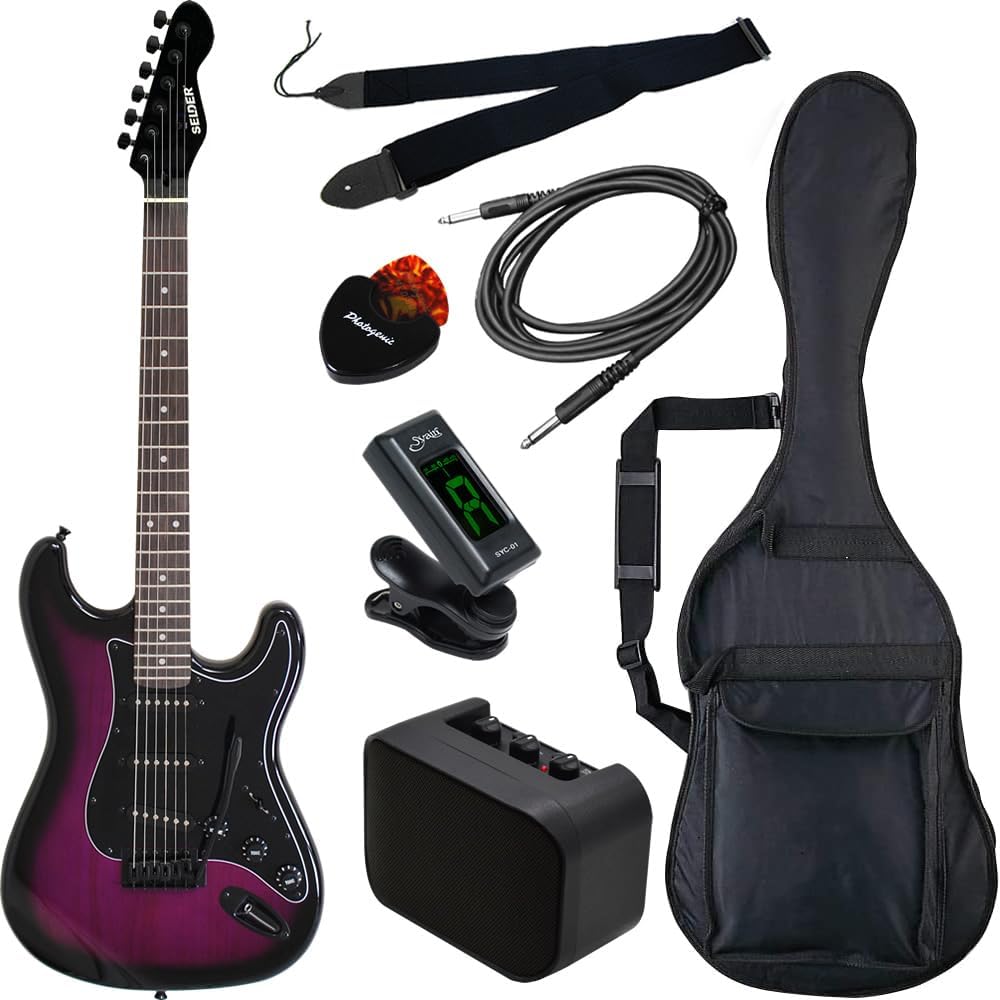 SELDER セルダー エレキギター ストラトキャスタータイプ サクラ楽器オリジナル ST-16/BPP 初心者入門ベーシックセット
