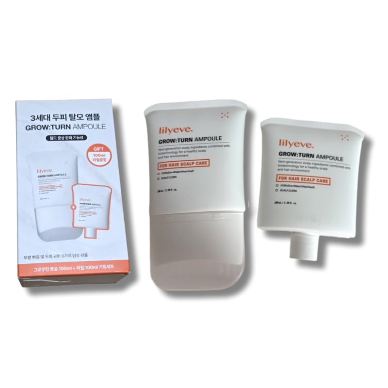 【1＋1】 グローターヘアアンプル (100ml 本体 + 100mlリフィル付) / ヘアエッセンス / 頭皮ケア / 抜け毛ケア / 育毛ソリューション