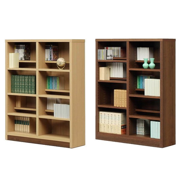 木製 ラック オープンラック 本棚 書棚 幅90cm ロータイプ 奥行29cm 可動式棚 シンプル