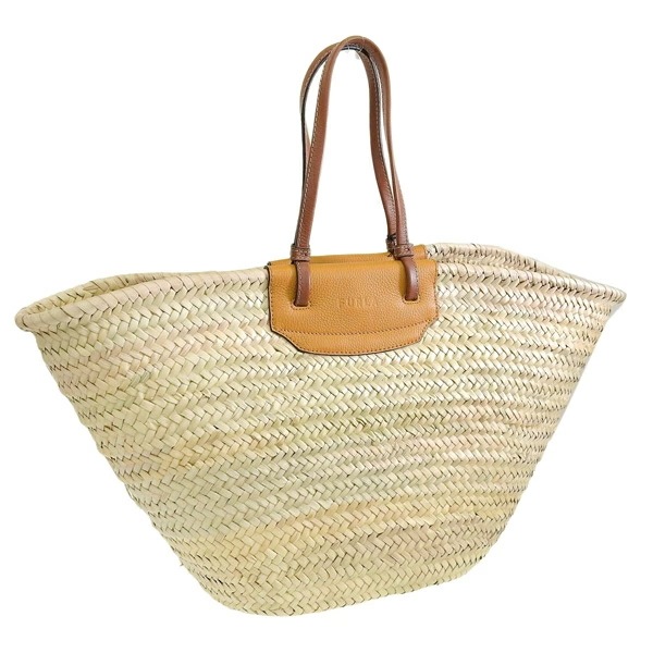フルラ/FURLA FURLA MERAVIGLA L TOTE トートバッグ バッグ ストロー ホワイトイエロー レディース wb00533bx06511059s