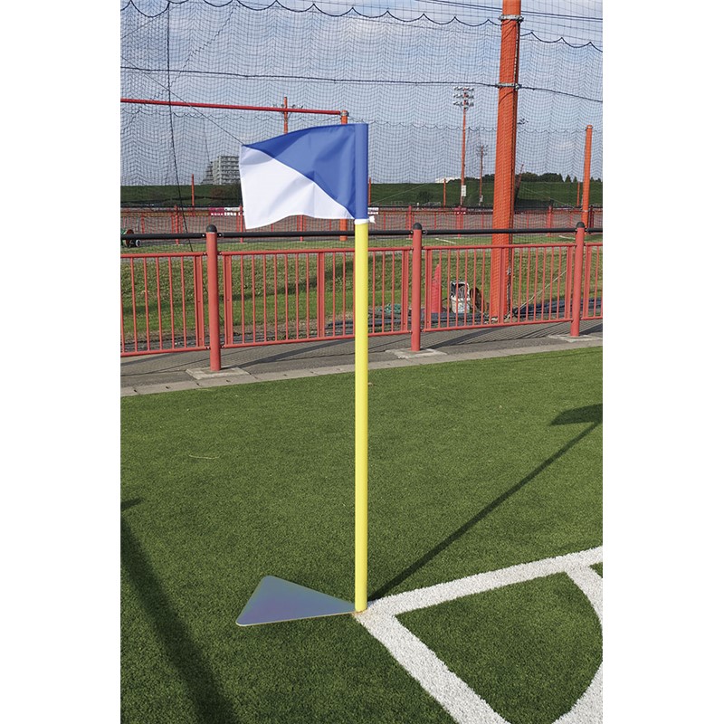 (代引き・個人宅・北海道・沖縄への配送不可)三和体育 サッカーコーナーフラッグスチール4ホンクミD サッカー器具 (s8027)