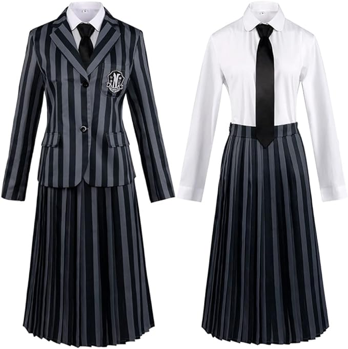 アダムスファミリー ウェンズデーアダムス コスプレ 衣装 ワンピース コスチューム