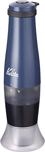 色：スモーキーブルー Kalita (カリタ) コーヒーミル 手挽き 電池式 コーヒーグラインダー