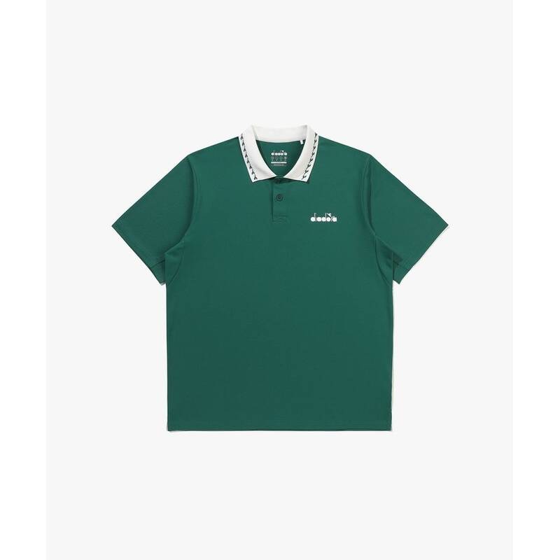 ディアドラ diadora クラシック テニス PK 襟付き半袖Tシャツ DARK GREEN D6223TTS55GND 401811