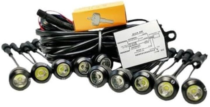 LED 1Wx10連 減光可 バンパー 埋め込み型 スポットライト 防水仕様 デイライト フォグ ウィンカー 連動調光機能付き エアロ サイドマーカー ランプ 外装 Φ21 ホールソー