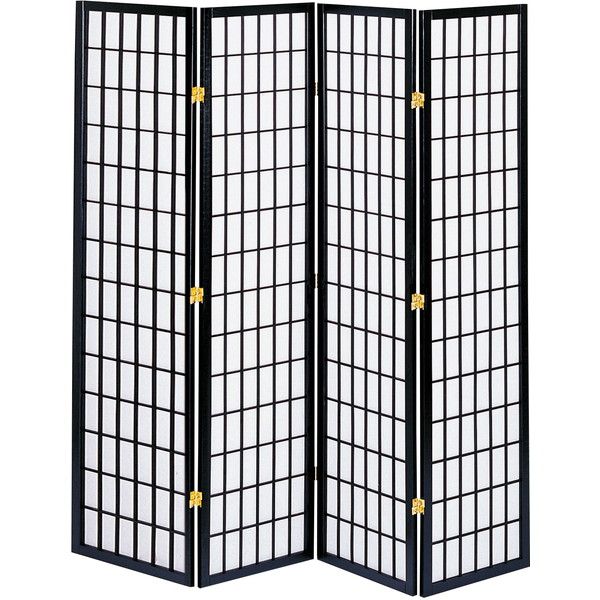 JP-M180-4(BK) 和風衝立4連 ブラック メーカー直送