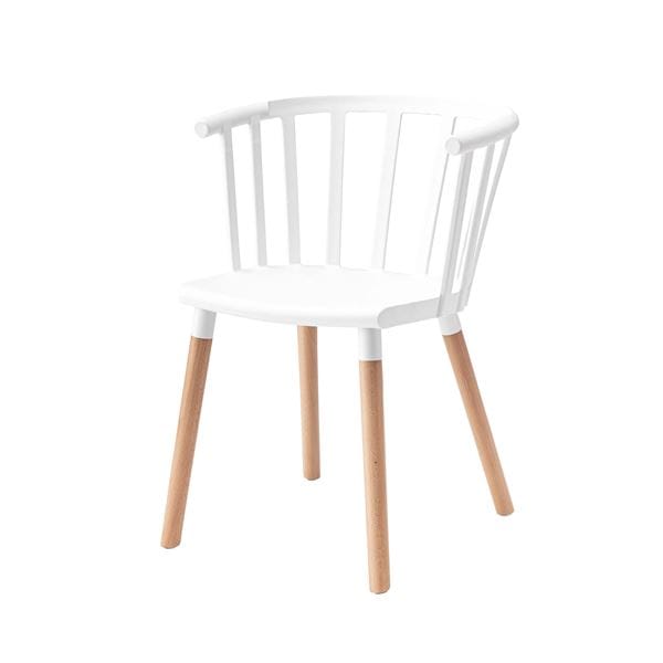 チェア 約W54.5xD54.5xH75xSH46cm ホワイト 組立品