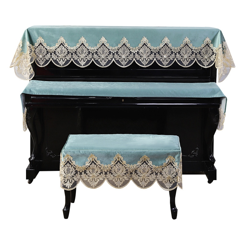 ピアノカバー 3点セット 北欧 レース アップライト トップカバー 電子ピアノカバー 刺繍 通用 直立型 刺繍 ピアノ 田園風 ピアノ掛け 通気性 防