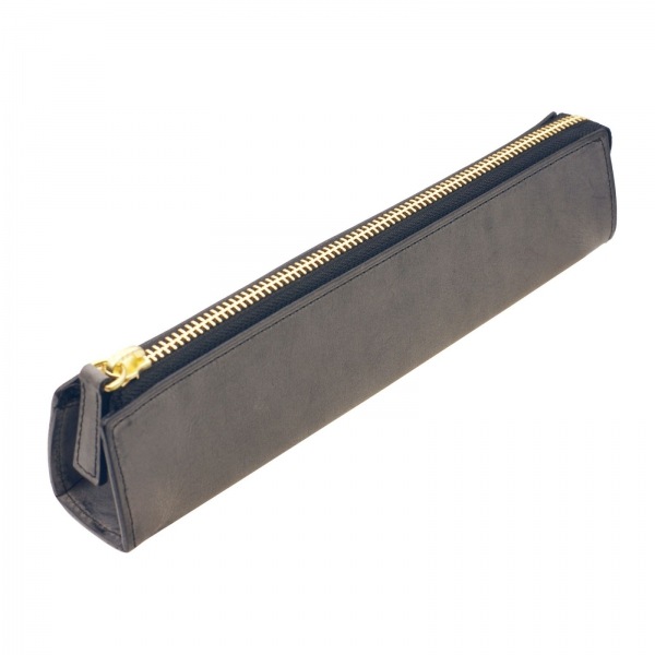 レッテラ・テンペスティ ペンケース ジッパー ロング(230mm)【ブラック】本革 日本製 512-1