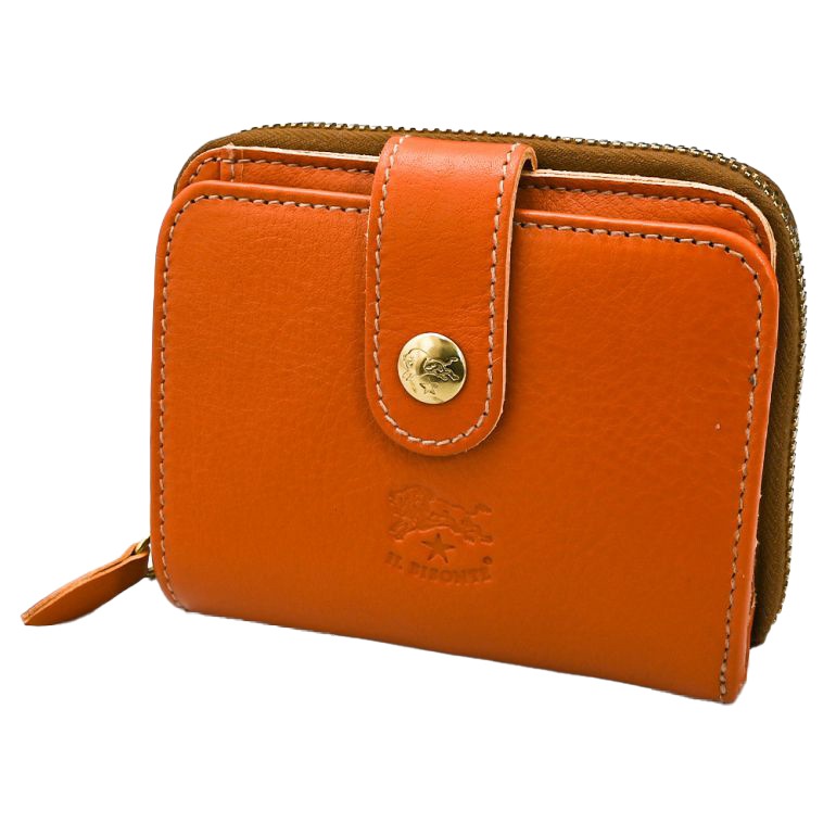 二つ折り財布 ラウンドファスナー バケッタレザー ブラウン ヤキヌメ SMW067PV0005CA106B