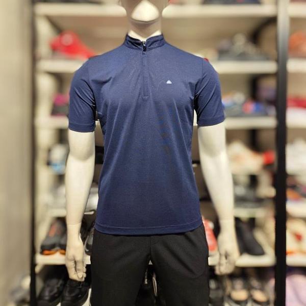 ST0558MNV 男性半袖ハーフジップTシャツ クールメッシュ吸湿速乾 (S38424276)