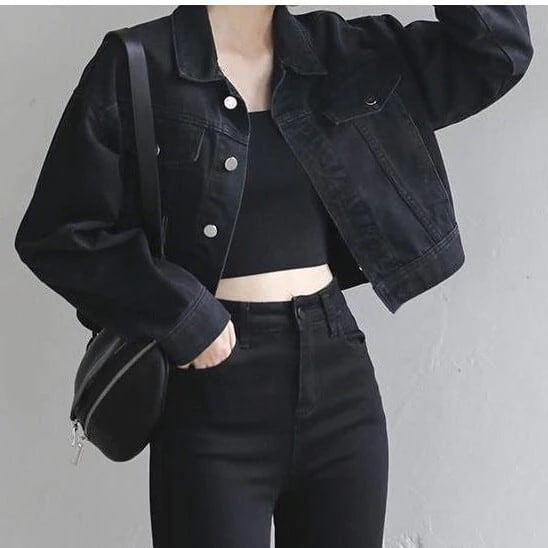 レディース ジャケット 上着 羽織り ジージャン クロップド丈 デニムジャケット デニム インスタ映え 高見え 可愛い かわいい 韓国 かっこいい カジュアル 大人 上品 きれいめ シンプル lout