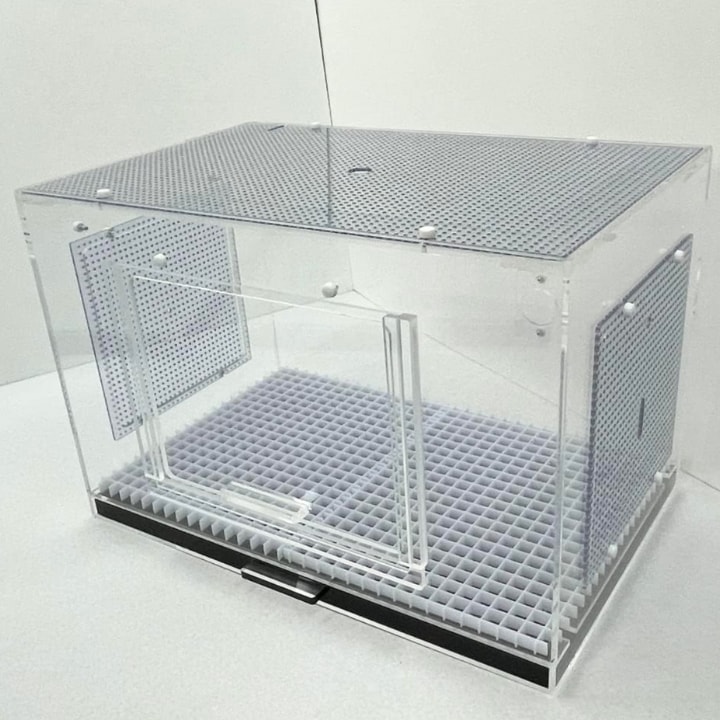 【累計75台販売！】 ThanksPure リチャードソン ジリス アクリル 高級 幅50cm ゲージ 飼育ケース ケージ 日本製 製作工場より直送 内装品装着可 小動物 プレーリードッグ ハリネズミ