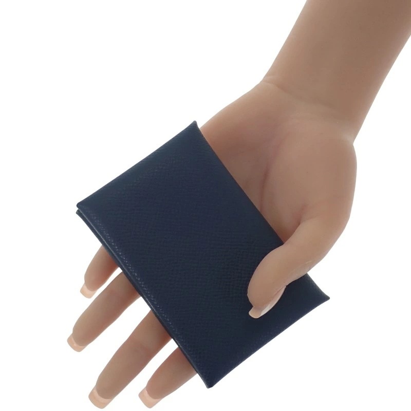 カルヴィ ヴェルソ カードケース ブルードプリュス シルバー金具 メンズ【Aランク】