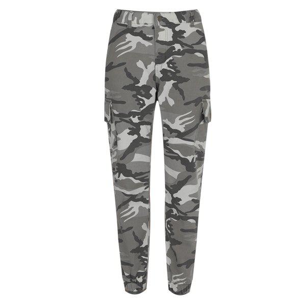 メンズ春秋ミリタリーバンディングカーゴジョガーパンツNE-PTA-Q001-白