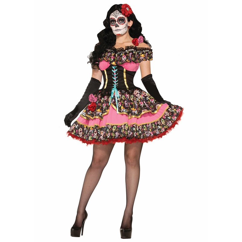 コスプレ 仮装 死者の日 セニョリータ XS/S 【 コスプレ ハロウィン 仮装 コスチューム 民族衣装 フェスティバル レディース 女性用 パーティーグッズ 伝統衣装 カーニバル 大人用 余興 】