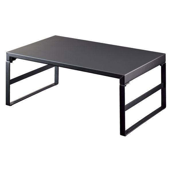 （まとめ買い）机上台 ハイタイプ 幅390mm マットブラック A-7331-124 [x3] 8,153円