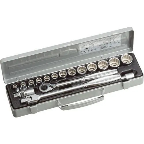 【メーカー直送品】TONE ソケットレンチセット 差込角12.7mm 17点セット 12角(8mm~) 750M
