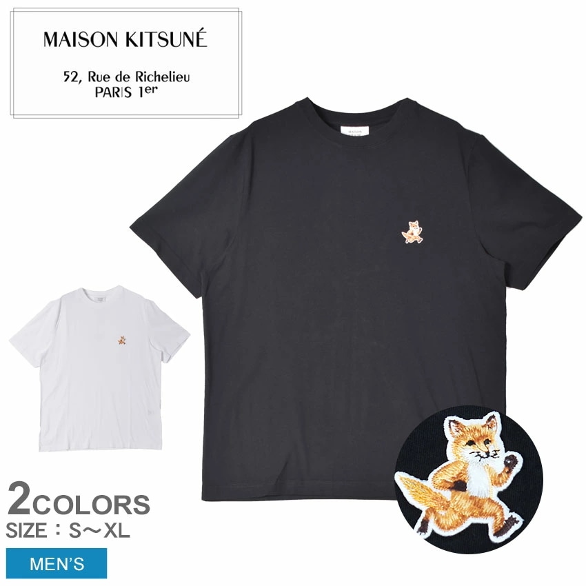メンズ ウェア Tシャツ 半袖 トップス カジュアル シンプル ワンポイント 狐 スピーディー フォックス パッチ コンフォート Tシャツ MM00125KJ0008